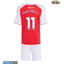Arsenal Gabriel Martinelli #11 Heimtrikotsatz Kinder 2025-26 Kurzarm (+ Kurze Hosen)